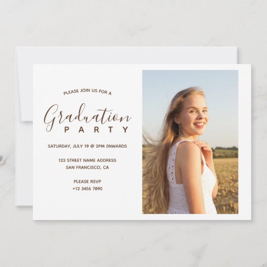 Calligrafiescript 4 Fotocollage Afstuderen Kaart (Achterkant)