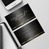 Calligrafiescript Black Gold Visitekaartje