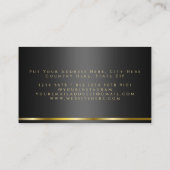 Calligrafiescript Black Gold Visitekaartje (Achterkant)