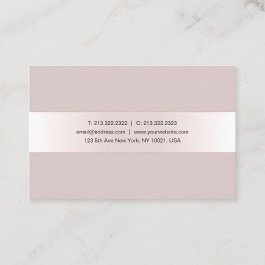 Calligrafiescript Creative Design Luxury Sjabloon Visitekaartje (Achterkant)