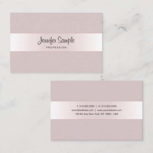 Calligrafiescript Creative Design Luxury Sjabloon Visitekaartje (Voorkant / Achterkant)