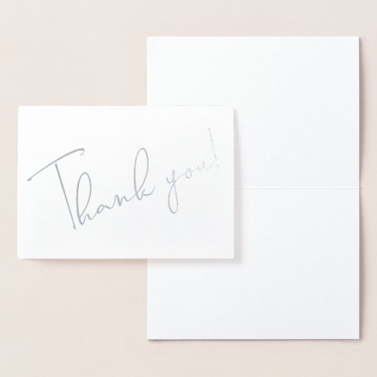 Calligrafiescript Dankuwel Noteer Silver Folie Kaarten (Display)