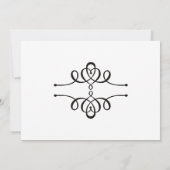 Calligrafiescript Diamond Ring Engagement Party Kaart (Achterkant)