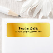 Calligrafiescript Faux Gold Elegant Sjabloon Etiket (Insitu)