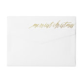 Calligrafiescript Faux Gold Foil Merry kerst (Achterkant)