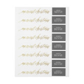 Calligrafiescript Faux Gold Foil Merry kerst (Vel)