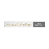Calligrafiescript Faux Gold Foil Merry kerst (Individueel)