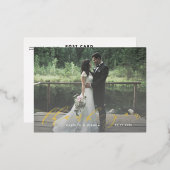 Calligrafiescript Foto bedankt Post Card Folie Uitnodiging Briefkaart (Voorkant / Achterkant)