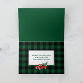 Calligrafiescript Foto groen geplakt rood vrachtwa Feestdagen Kaart (Binnen)