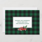 Calligrafiescript Foto groen geplakt rood vrachtwa Kaart (Achterkant)