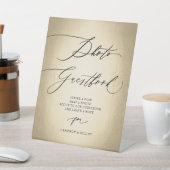 Calligrafiescript Foto Guestbook Weddenschap Reclamebord Met Voetstuk (Insitu)