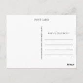 Calligrafiescript Foto Hartelijk dank Stusty Blue Briefkaart (Achterkant)