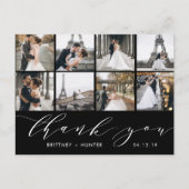 Calligrafiescript Foto Hartelijk dank zwart Briefk Briefkaart (Voorkant)