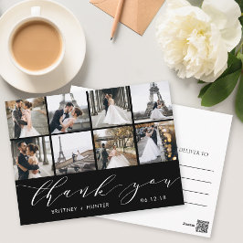 Calligrafiescript Foto Hartelijk dank zwart Briefk Briefkaart