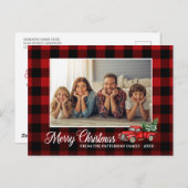 Calligrafiescript Foto Red Pset Red Truck Briefkaart (Voorkant / Achterkant)