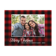 Calligrafiescript Foto rood met kerstmis