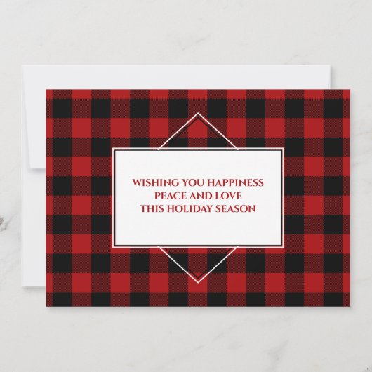 Calligrafiescript Foto rood met kerstmis Kaart (Achterkant)