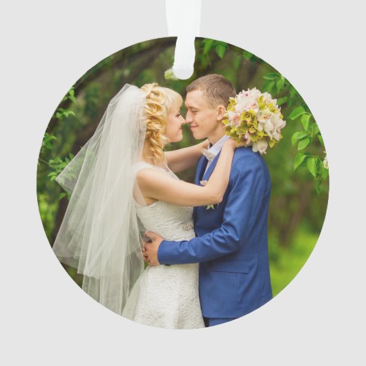 Calligrafiescript - Gehuwd en prettige bruiloft fo Ornament (achterkant)