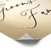 Calligrafiescript gereserveerd voor Groom Wedding  Poster (Hoek)