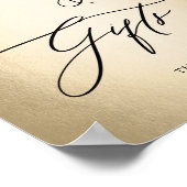 Calligrafiescript Gold-Kaarten en cadeaubonnen Poster (Hoek)