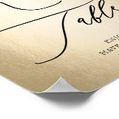 Calligrafiescript Gold Kind Tabelbruiloft Poster (Hoek)