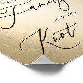 Calligrafiescript Gold Pick A Seat Weddenschap Poster (Hoek)