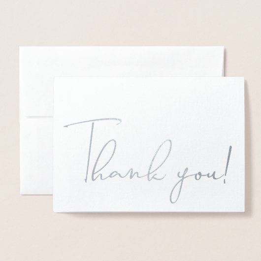 Calligrafiescript Hartelijk dank U neemt nota van  Folie Kaarten (Voorkant met envelop)