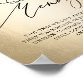 Calligrafiescript in Loving Memory Wedding Sign Poster (Hoek)