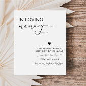 Calligrafiescript in Loving Memory Wedding Sign Poster