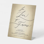 Calligrafiescript in plaats van voetballingbordje reclamebord met voetstuk (Voorkant)