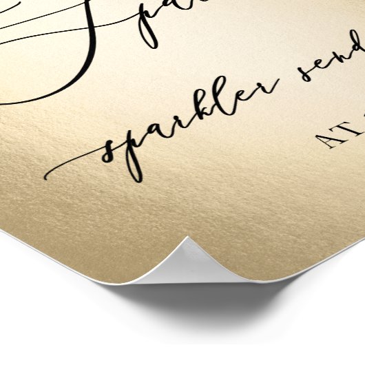 Calligrafiescript Let Love Sparkle WeddenSign Poster (Hoek)