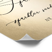 Calligrafiescript Let Love Sparkle WeddenSign Poster (Hoek)