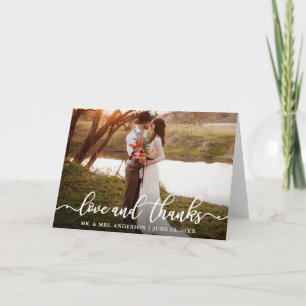 Calligrafiescript Love Bedankt Weddenfoto Fold