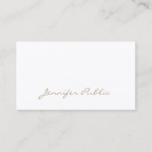 Calligrafiescript Modern Minimalist Plain Elegant Visitekaartje (Voorkant)
