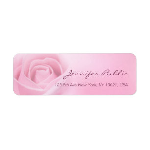 Calligrafiescript Moderne Roze Roze Sjabloon Chic Etiket