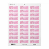 Calligrafiescript Moderne Roze Roze Sjabloon Chic Etiket (Full Sheet)