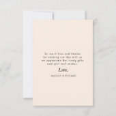 calligrafiescript newlyweds bruiloft foto bedankkaart (Achterkant)