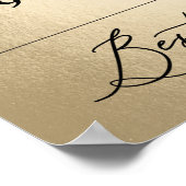 Calligrafiescript op ons liefdesverhaal-bruiloftsb poster (Hoek)