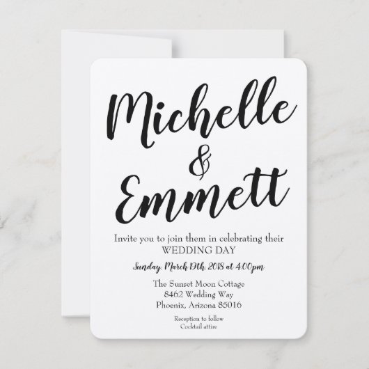 Calligrafiescript Rustic Kraft Elegant Wedding Kaart (Voorkant)