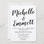 Calligrafiescript Rustic Kraft Elegant Wedding Kaart (Voorkant)