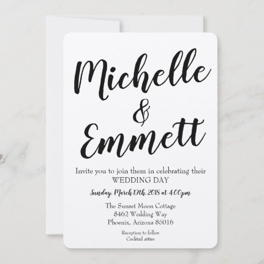Calligrafiescript Rustic Kraft Elegant Wedding Kaart (Voorkant)