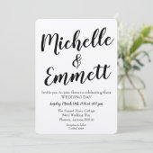 Calligrafiescript Rustic Kraft Elegant Wedding Kaart (Staand voorkant)