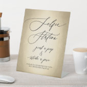 Calligrafiescript selfie-station Weddenschap Reclamebord Met Voetstuk (Insitu)