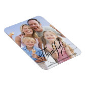 Calligrafiescript Thankful Thanksgiving Foto Magneet (Rechterzijde)