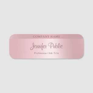 Calligrafiescript Trendy Roos Gold Modern Elegant Naamplaatje