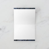 Calligrafiescript van de mahalo navy tropical palm bedankkaart (Binnen)