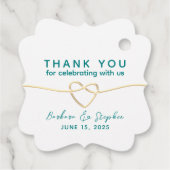 Calligrafiescript Weddenschap Bedankt Bedankjes Labels (Achterkant)