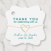 Calligrafiescript Weddenschap Bedankt Bedankjes Labels (Voorkant)
