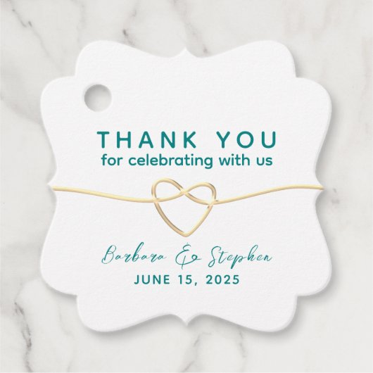 Calligrafiescript Weddenschap Bedankt Bedankjes Labels (Voorkant)