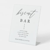 Calligrafiescript Weddenschap Biscuit Bar Sign Reclamebord Met Voetstuk (Voorkant)